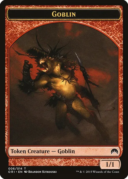 Goblin, carte Magic TORI 6 — extension Magic Origins Tokens