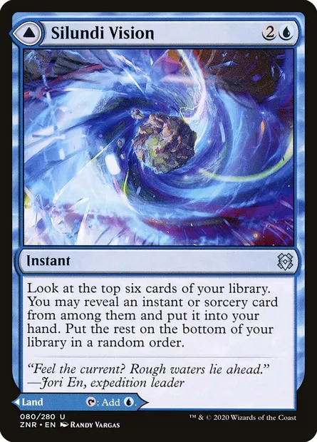 Silundi Vision // Silundi Isle, Magic card ZNR 80 — Zendikar Rising set