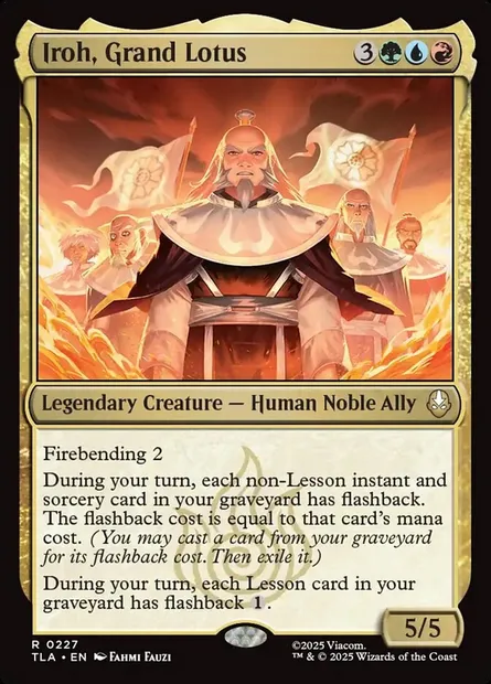 Iroh, Grand Lotus, Magic card TLA 227 — Avatar: The Last Airbender set