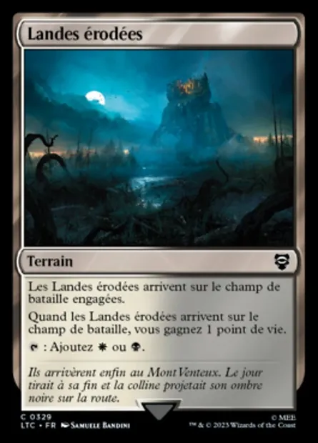 Landes érodées, carte Magic LTC 329 — extension Tales of Middle-earth Commander