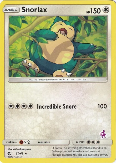 Snorlax, Pokémon card BA20 050m — Battle Academy 2020 set