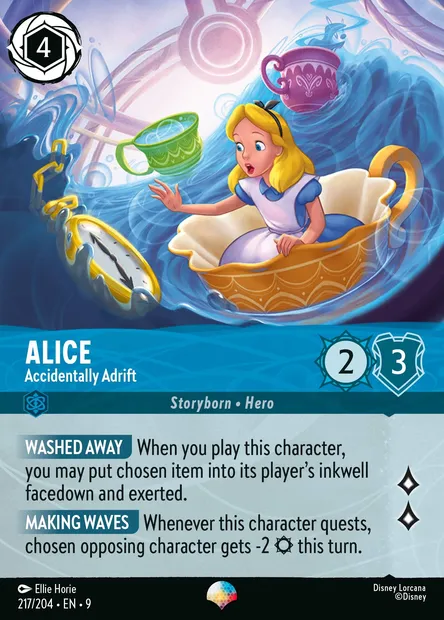 Alice - Accidentally Adrift, Disney Lorcana card CH9-217 — Fabled set