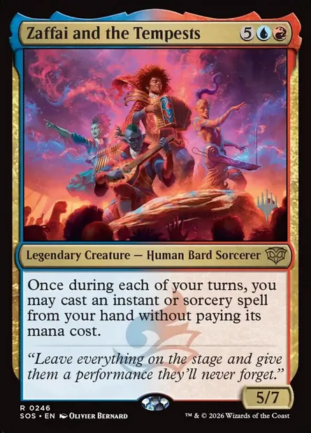 Zaffaï et les Tempêtes, carte Magic PSOS 246p — extension Secrets of Strixhaven Promos