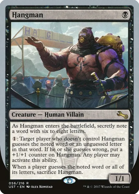 Hangman, Magic card UST 56 — Unstable set