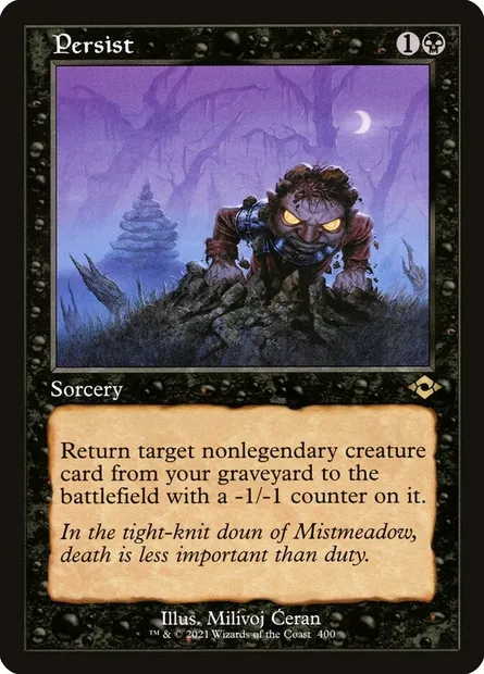 Persist, Magic card MH2 400 — Modern Horizons 2 set
