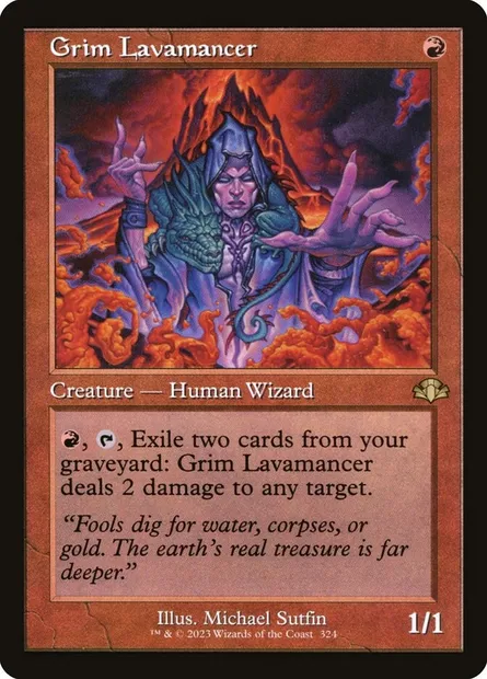 Grim Lavamancer, Magic card DMR 324 — Dominaria Remastered set