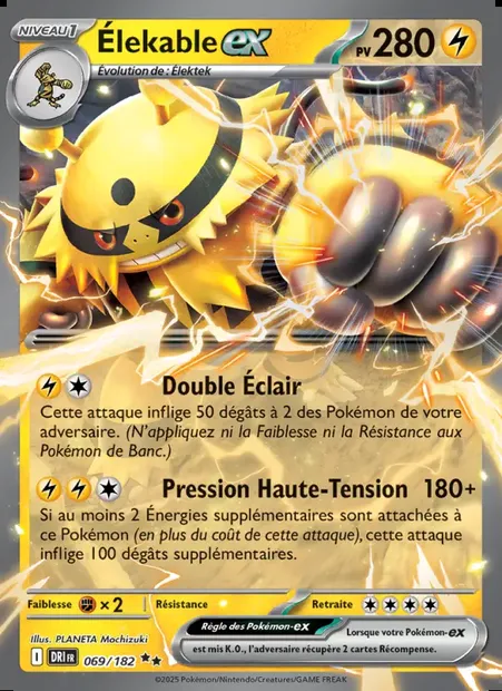 Élekable-ex, carte Pokémon DRI 069 — extension Rivalités Destinées