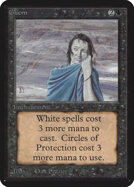 Gloom, Magic card LEA 110 — Limited Edition Alpha set
