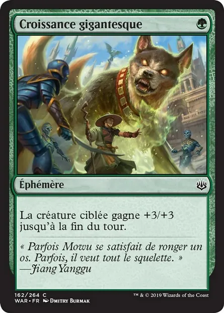 Croissance gigantesque, carte Magic WAR 162 — extension La guerre des Planeswalkers