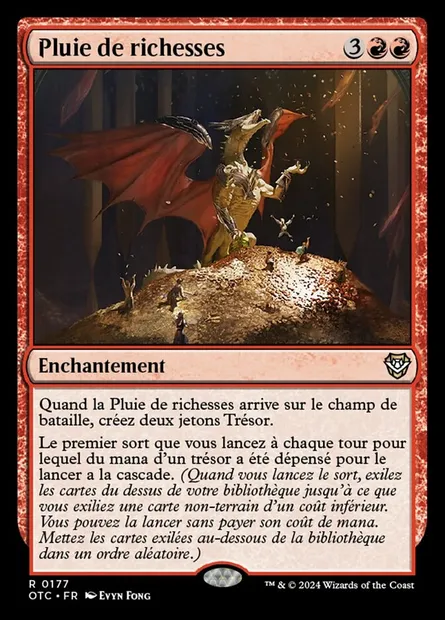 Pluie de richesses, carte Magic OTC 177 — extension Outlaws of Thunder Junction Commander