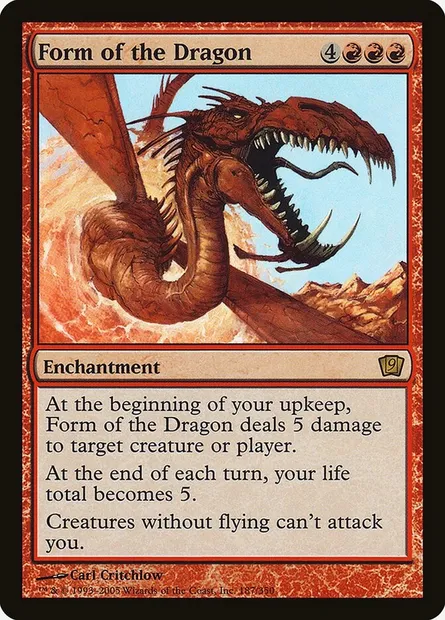 Forme du dragon, carte Magic 9ED 187★ — extension Neuvième Edition