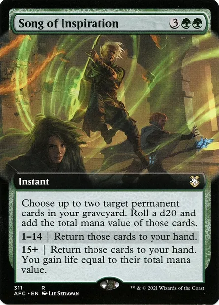 Song of Inspiration, Magic card AFC 311 — Forgotten Realms Commander set