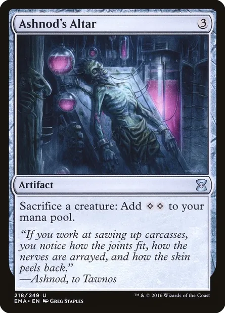 Ashnod's Altar, Magic card EMA 218 — Eternal Masters set