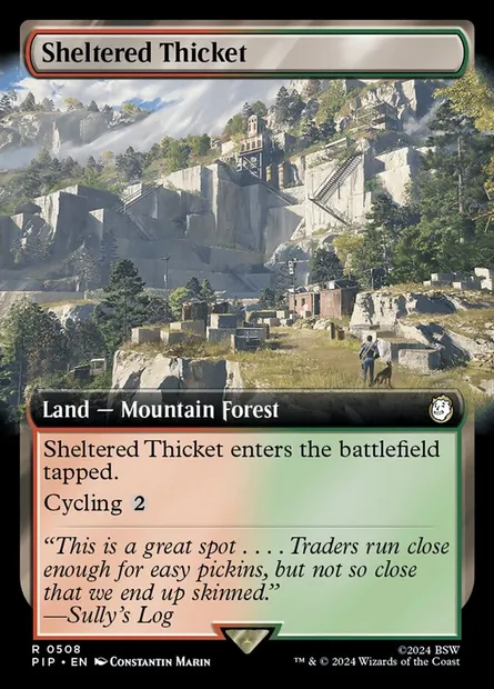Sheltered Thicket, Magic card PIP 508 — Fallout set