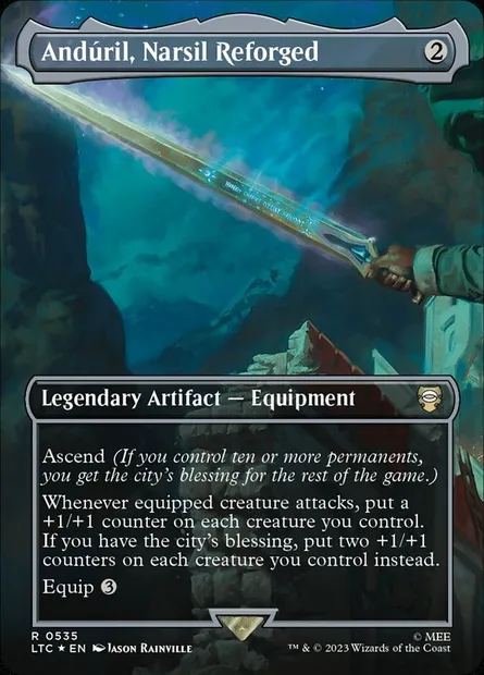 Andúril, Narsil reforgée, carte Magic LTC 535 — extension Tales of Middle-earth Commander