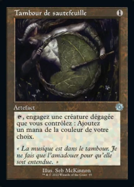 Tambour de sautefeuille, carte Magic BRR 55 — extension The Brothers' War Retro Artifacts