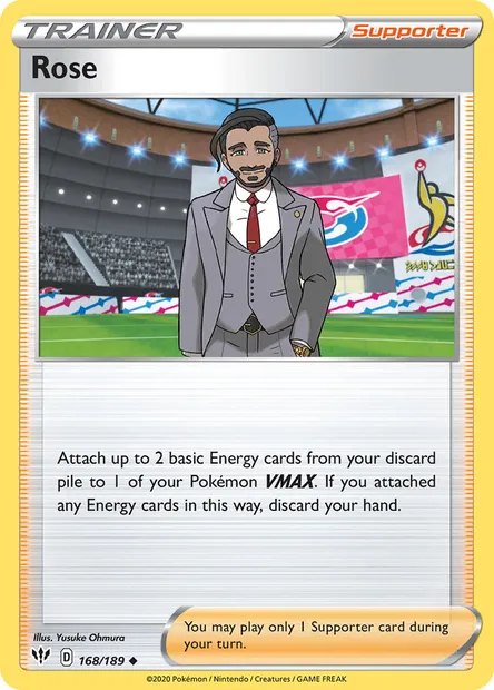 Rose, Pokémon card DAA 168 — Darkness Ablaze set