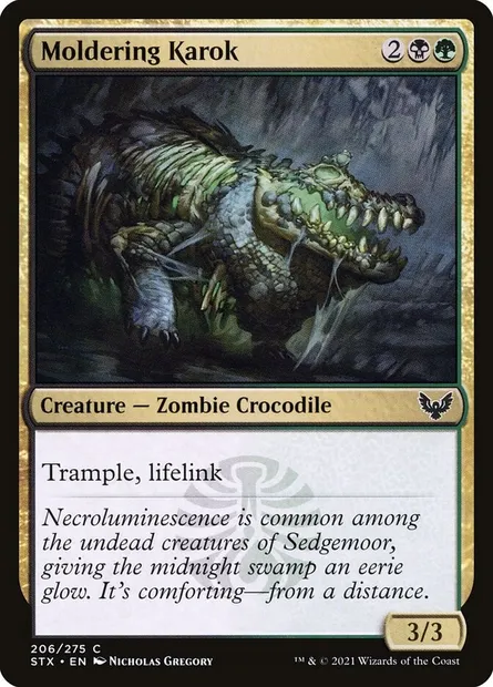 Moldering Karok, Magic card STX 206 — Strixhaven: School of Mages set
