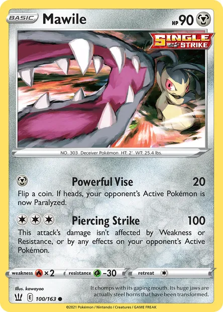 Mawile, Pokémon card BST 100 — Battle Styles set