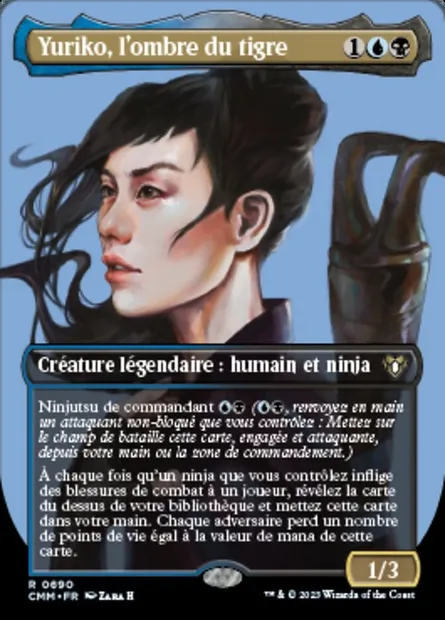 Yuriko, l'ombre du tigre, carte Magic CMM 690 — extension Commander Masters