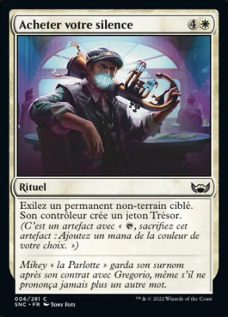Acheter votre silence, carte Magic SNC 6 — extension Les rues de la Nouvelle-Capenna
