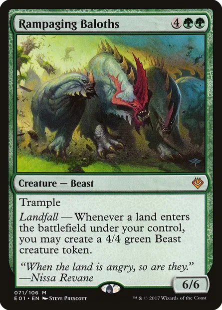 Rampaging Baloths, Magic card E01 71 — Archenemy: Nicol Bolas set