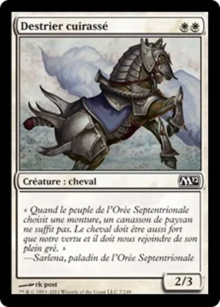 Destrier cuirassé, carte Magic M12 7 — extension Magic 2012