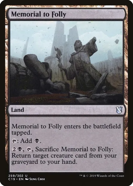 Memorial to Folly, Magic card C19 259 — Commander 2019 set