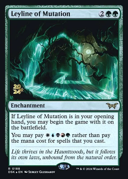 Ligne ley de mutation, carte Magic PDSK 188s — extension Duskmourn: House of Horror Promos