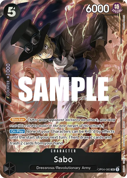 Sabo, carte One Piece OP04-083 — extension KINGDOMS OF INTRIGUE