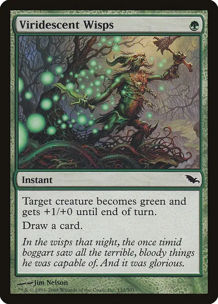 Viridescent Wisps, Magic card SHM 132 — Shadowmoor set