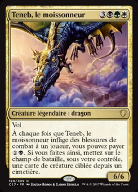 Teneb, le moissonneur, carte Magic C17 198 — extension Commander 2017
