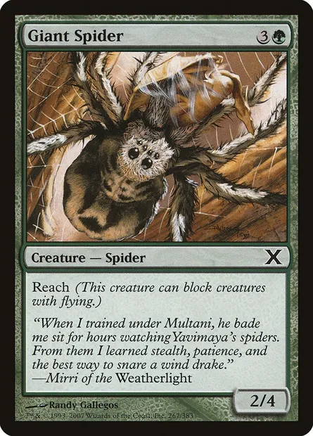 Giant Spider, Magic card 10E 267 — Tenth Edition set