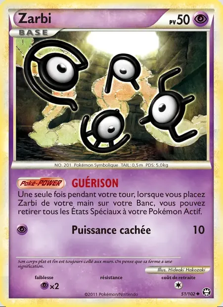 Zarbi, carte Pokémon TM 51 — extension Triomphant