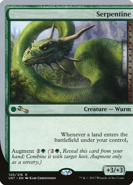 Serpentine, carte Magic UST 120 — extension Unstable