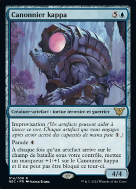 Canonnier kappa, carte Magic NEC 14 — extension Neon Dynasty Commander