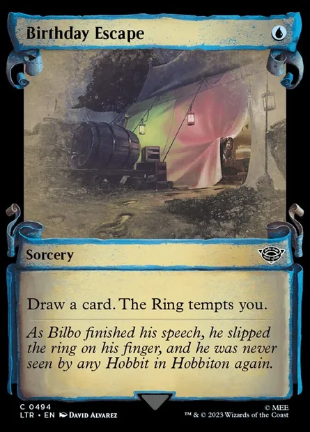 Birthday Escape, Magic card LTR 494 — The Lord of the Rings: Tales of Middle-earth set