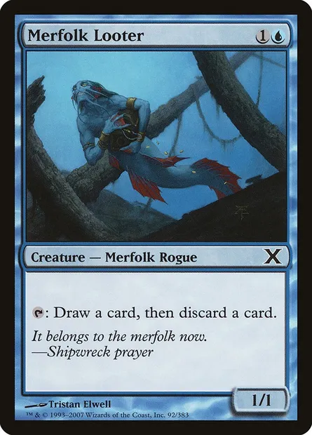 Merfolk Looter, Magic card 10E 92 — Tenth Edition set
