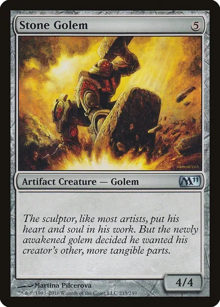 Stone Golem, Magic card M11 215 — Magic 2011 set