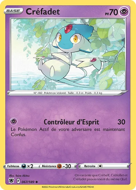 Créfadet, carte Pokémon ASR 067 — extension Astres Radieux