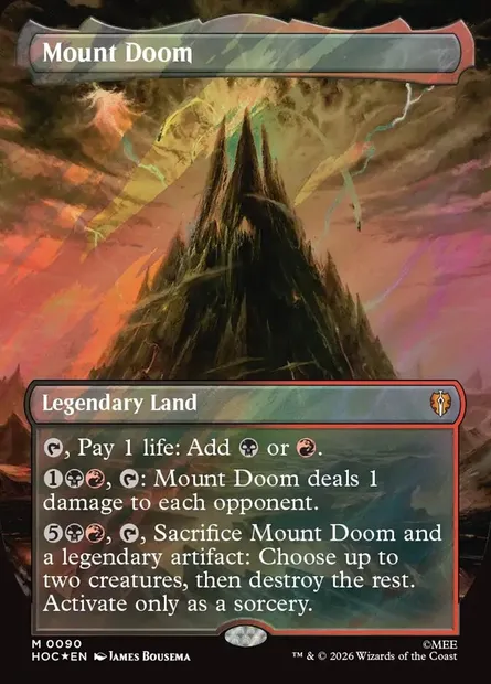 Mount Doom, Magic card HOC 90 — The Hobbit Eternal set