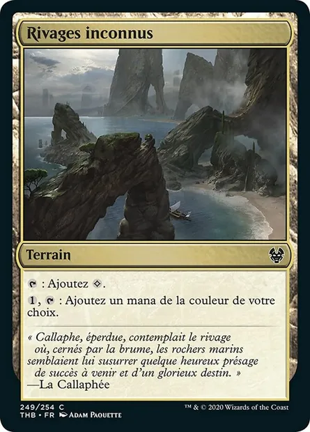 Rivages inconnus, carte Magic THB 249 — extension Theros Beyond Death