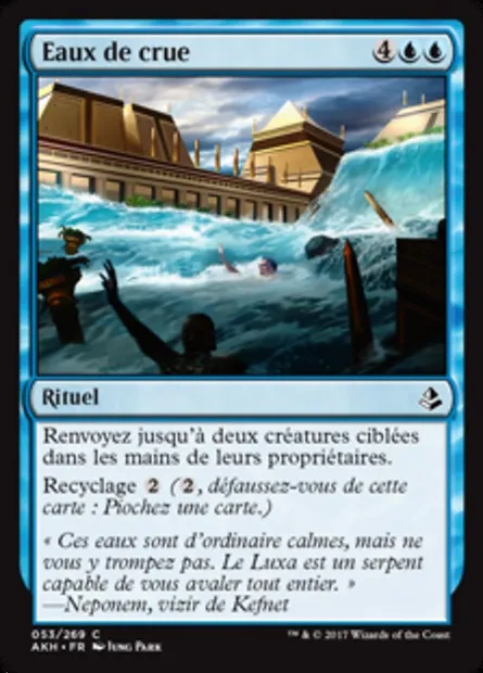 Eaux de crue, carte Magic AKH 53 — extension Amonkhet