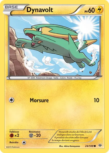 Dynavolt, carte Pokémon ROS 24 — extension Ciel Rugissant