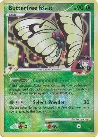 Butterfree FB Lv.50, carte Pokémon LGP 017 — extension League Promos