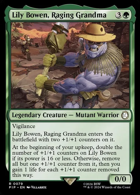 Lily Bowen, Raging Grandma, Magic card PIP 79 — Fallout set