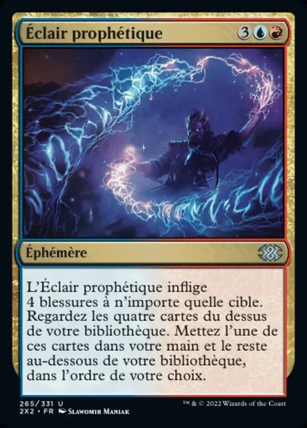 Éclair prophétique, carte Magic 2X2 265 — extension Double Masters 2022
