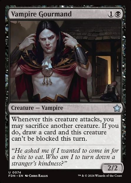 Vampire Gourmand, Magic card FDN 74 — Foundations set