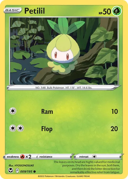 Petilil, Pokémon card SIT 009 — Silver Tempest set