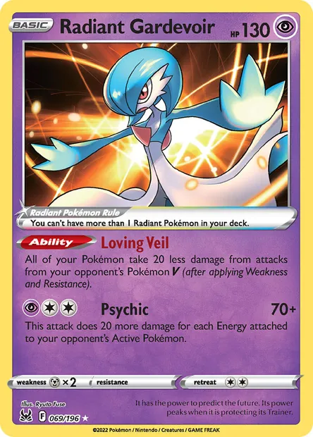 Radiant Gardevoir, Pokémon card LOR 069 — Lost Origin set